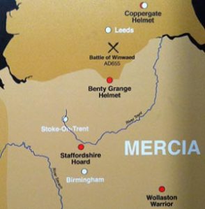 map of discovery Staffordshire Hoard