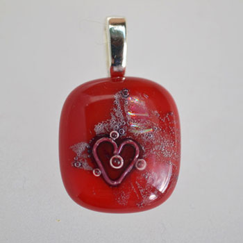 jewelart heart design glass